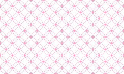 Fototapeta premium Minimal Pastel Pink Japanese Shippo Seamless Vector Pattern for Wedding Stationery, Gift Wrapping, and Elegant Design