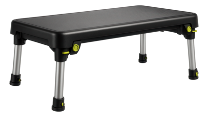 Folding steel platform with adjustable legs for outdoor aerobics