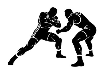 silhouette of a man logo wrestling