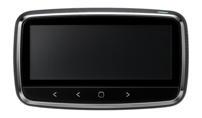 GPS unit with capacitive touch controls and panoramic view mode