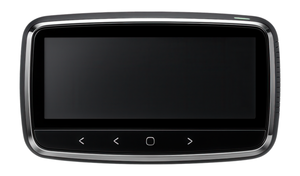 GPS unit with capacitive touch controls and panoramic view mode