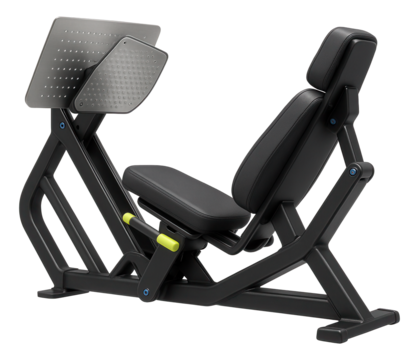 Multi-angle leg press machine with rotating footplate for varied leg positions