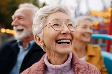 Delightful moments of elderly joy with sweet treats.