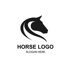 Elegant Horse Head - Abstract Stylized Logo