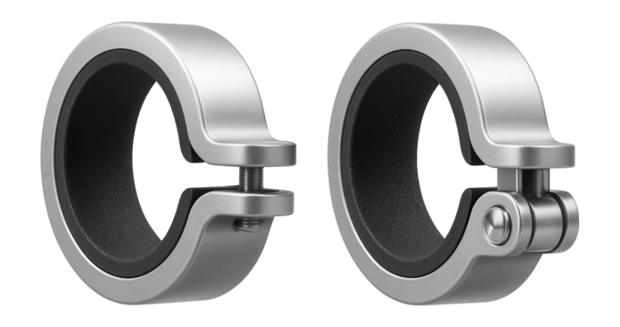 Foam padded cable clamps for noise reduction in HVAC systems.