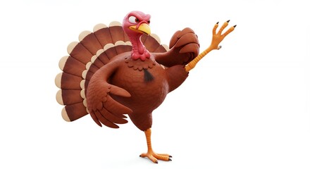 Cartoon turkey image with playful expression