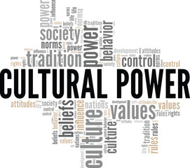 Cultural Power word cloud conceptual design isolated on white background.