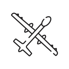 War web icons in line style. Army, battle, conflict, military, missile, refugees, bomb, tank, collection.