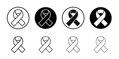 Cancer ribbon icon simple vector isolated symbol