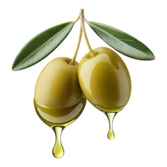 green olives with olive branch