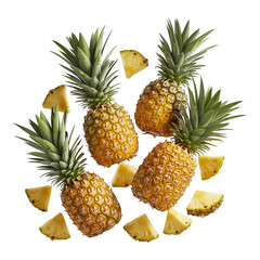 pineapple on a white
