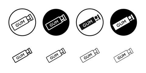 Chew gum icon simple vector isolated symbol