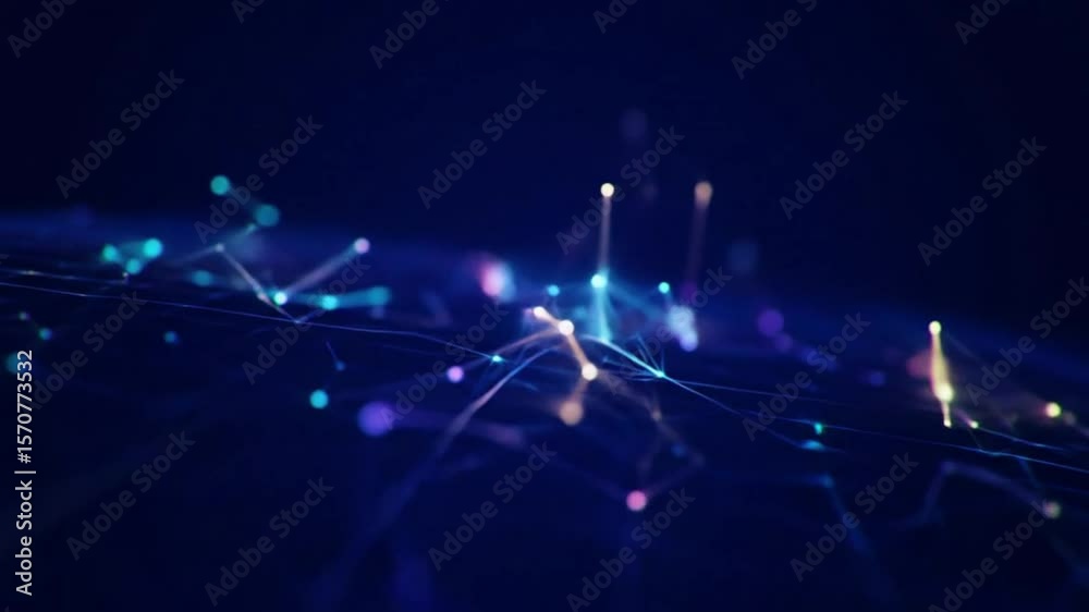 Wall mural abstract lights background loop