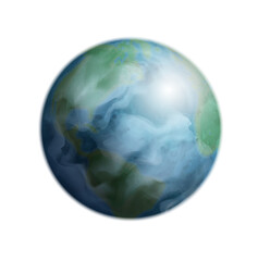 A realistic looking earth globe