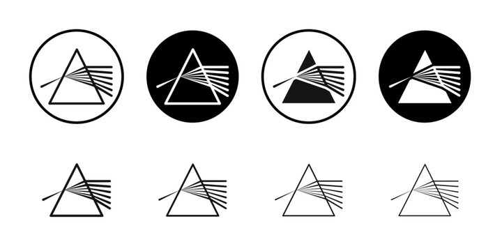 Prism icon simple vector isolated symbol