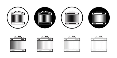 Radiator icon simple vector isolated symbol
