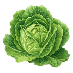 Obraz premium cabbage isolated on white background