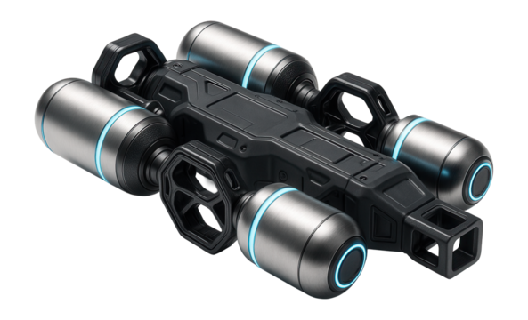 Space tug with a robust chassis and external fuel tanks