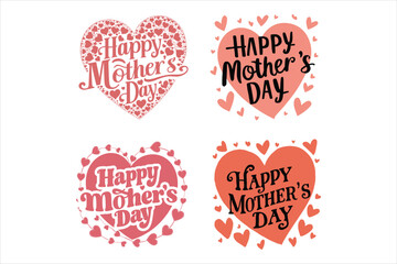 Loving hearts celebrate mothers day mother's day love
