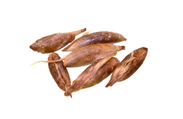date seeds isolated on white background