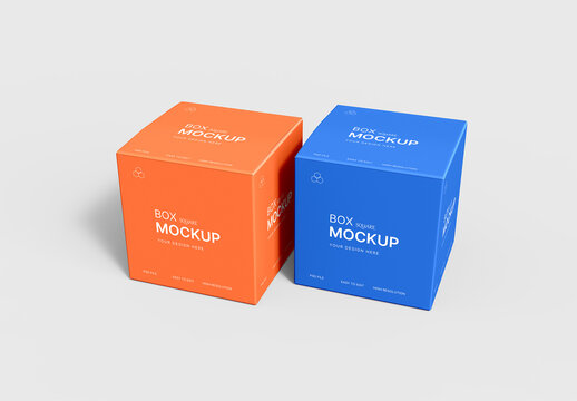 Square Box Mockup
