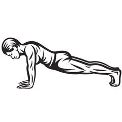 Fototapeta premium Plank Exercise Fitness Core Strength