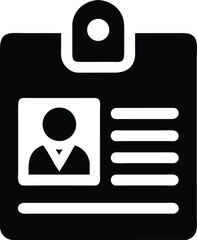 Employee id badge identification icon