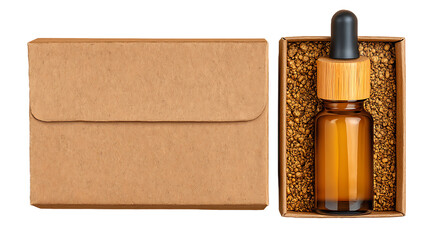 Glass Dropper Bottle With Kraft Packaging