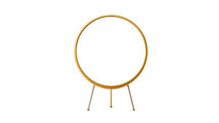 Gold Circular Mirror On Tripod Stand