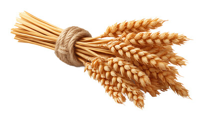 Golden Wheat Sheaf On Transparent Background