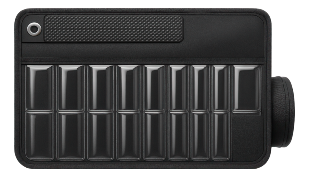 Roll-up bit mat with clear pockets for a flexible storage option on the go.