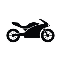 Black sport motorcycle silhouette sportbike vehicle