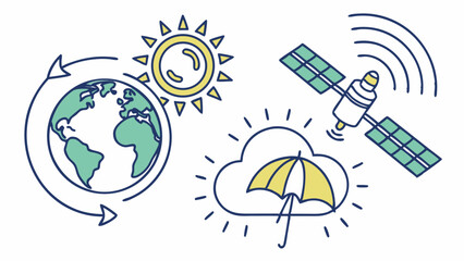 Naklejka premium geoengineering--solar-radiation-management---icon- (2)