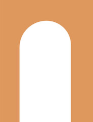 Minimalist Terracotta Archway Abstract Background Design