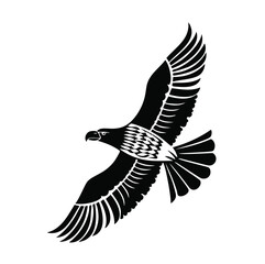Majestic eagle soaring with wings spread wide bird flying