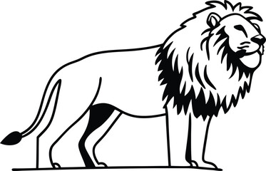 Lion King Face Vector Illustration  
