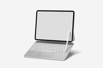 iPad Pro Screen Mockup on White Background