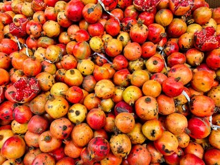 Pomegranate in the market