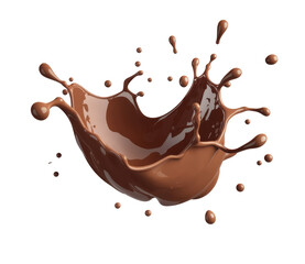 chocolate splash on white background