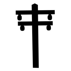 power pole silhouette vector
