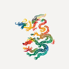 Obraz premium vector illustration of dragon