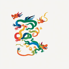 Naklejka premium vector illustration of dragon