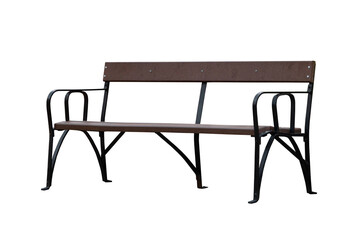 park bench isolated on white background. outdoor furniture