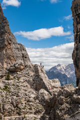 Cinque Torri Cliffs and Alpine Trails in Dolomites, Italy