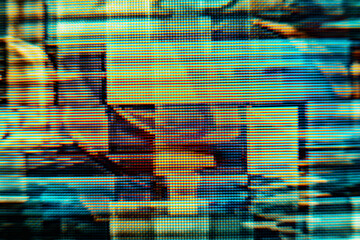 Glitch camera effect. Retro VHS background. Old video template. No signal. Static TV noise, bad TV...