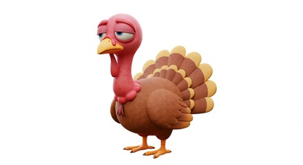 Cartoon turkey illustration thanksgiving theme