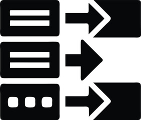 Process flowchart icon. arrows vector