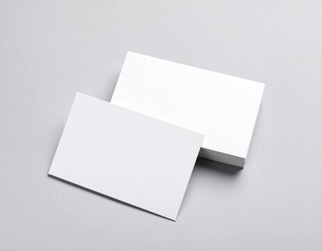 Plastic or paper white business card