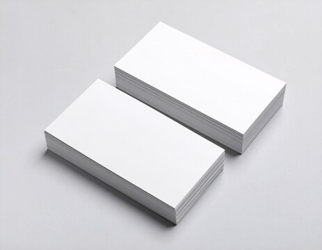 Plastic or paper white business card