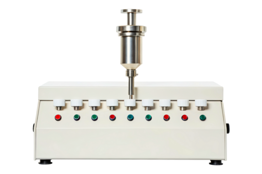 Laboratory multi-channel diluter for precise liquid handling isolated with transparent background